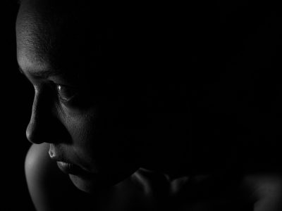 dark, face, girl